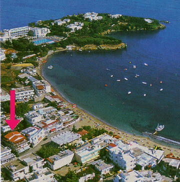 Zorbas hotel apartments location in Agia Pelagia Crete Island