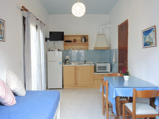 Apartments kitchen - hotel apartments in Agia Pelagia