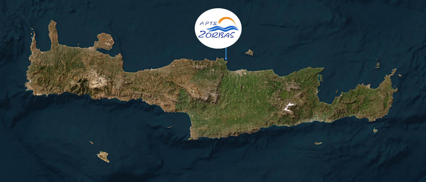 Maps of Agia Pelagia and the island of Crete 3 Satellite relief map of Crete