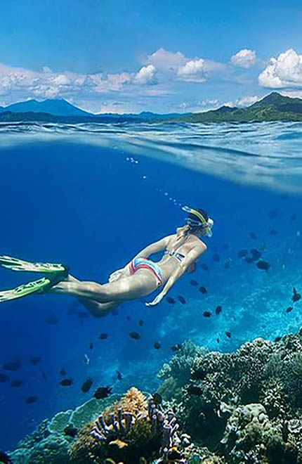 Activities in Agia Pelagia - Things to Do and Places to Visit! 19 Sea Activities in Agia Pelagia Crete Greece snorkeling 2 430x660 1