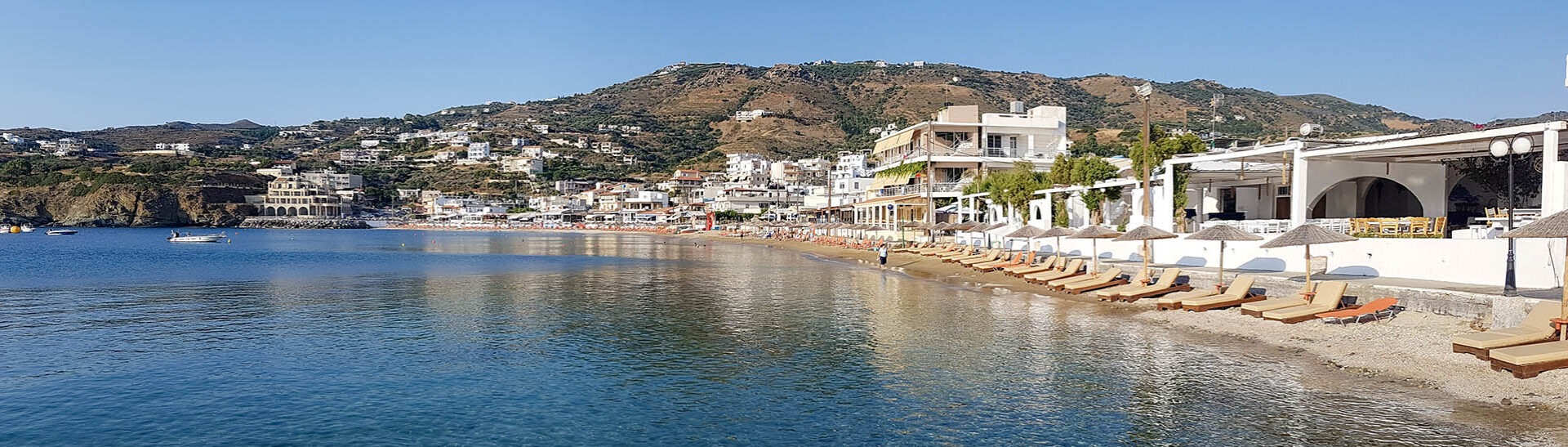 early morning swimming at the beach of Agia Pelagia